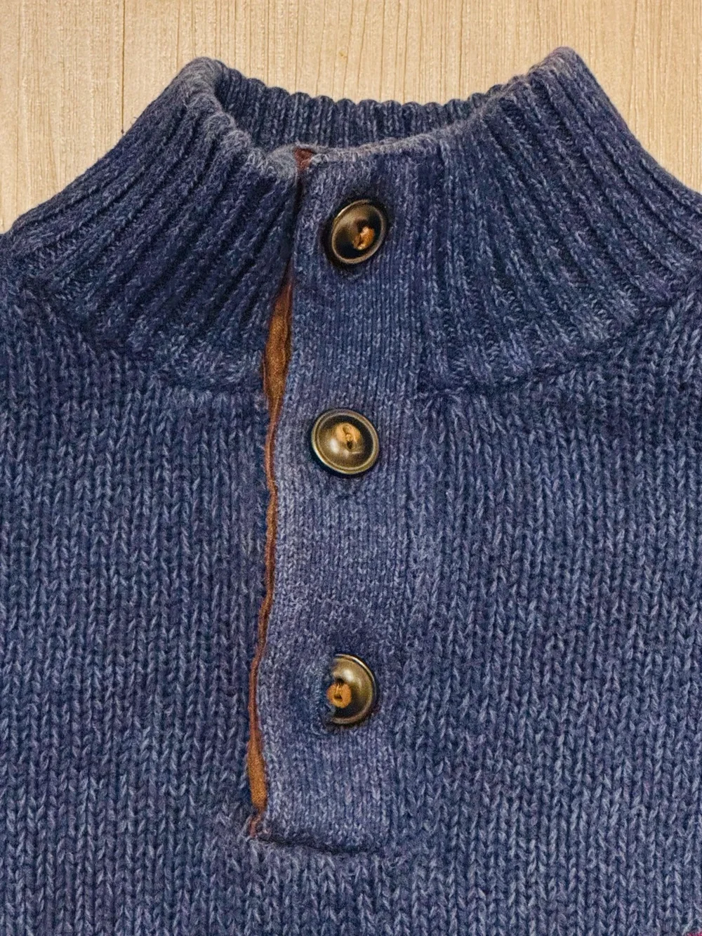 Men's Chaps by Ralph Lauren Academia 100% cotton navy sweater elbow patches